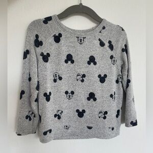 Disney Baby Bean Gray and Black Mickey Mouse Sweatshirt 18 months